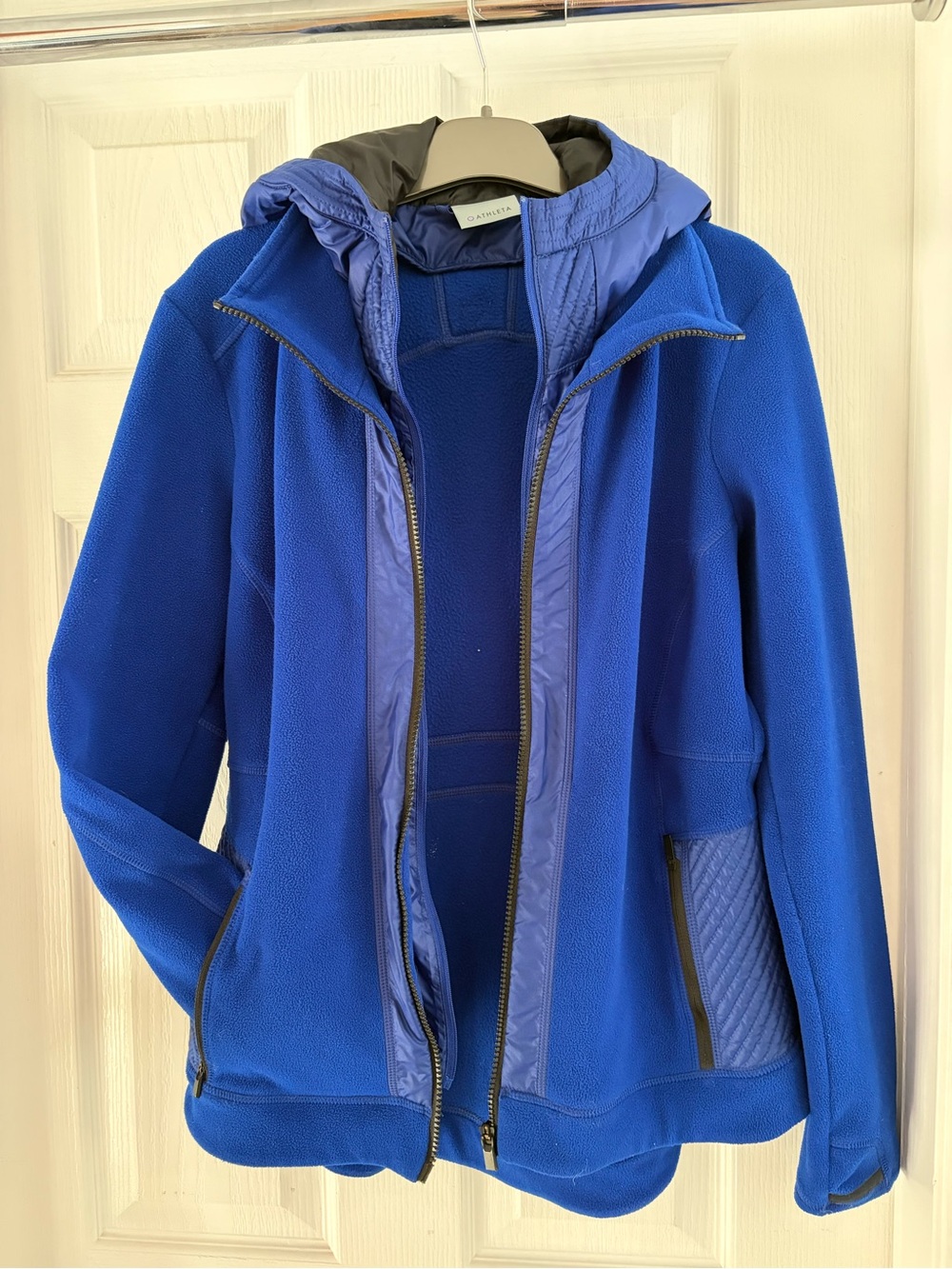 Athleta Women's Royal Blue Hooded polar fleece Jacket M